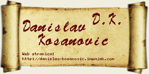 Danislav Kosanović vizit kartica